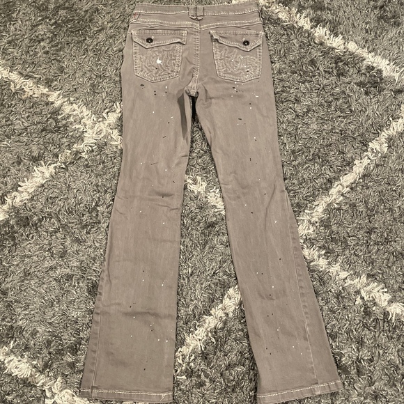 Ninth Hall Stacked Flare Grey Denim Jeans Mens Size 32x34 - Picture 6 of 12